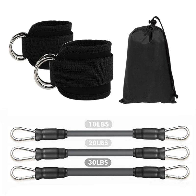 Versatile Ankle Straps & Resistance Bands Set