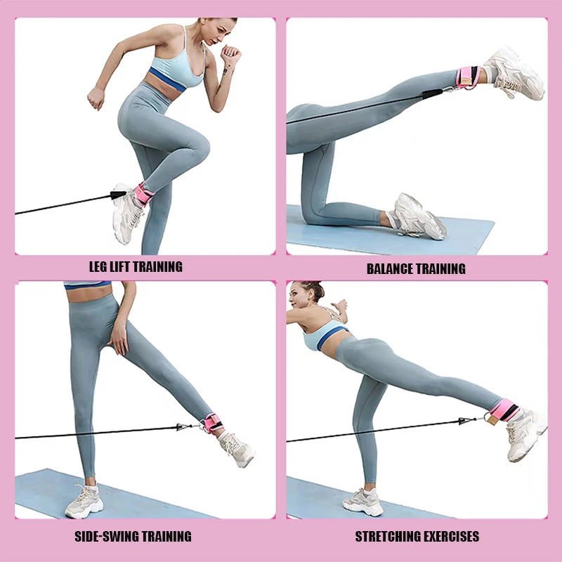 Versatile Ankle Straps & Resistance Bands Set