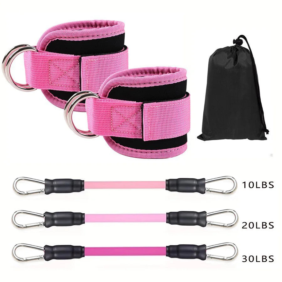 Versatile Ankle Straps & Resistance Bands Set